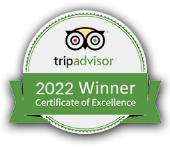 Trip Advisor Certificate of Excellence, 2022 Winner